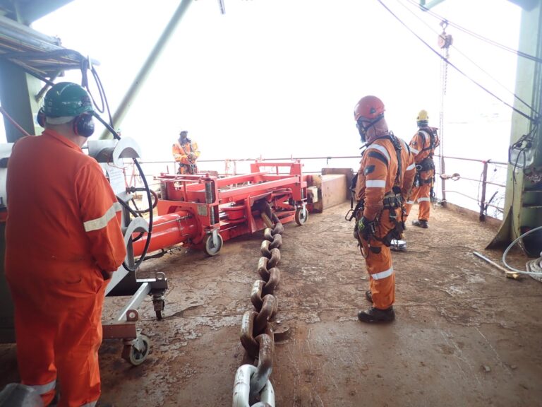 Mooring chain replacement, Sendje Berge FPSO