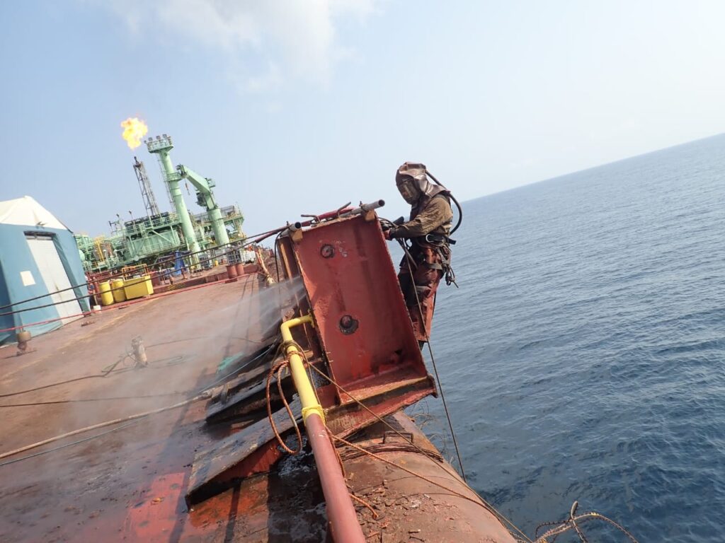Corrosion monitoring work on site